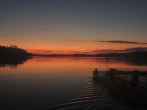 A stunning sunset from our cargo boat over the Rio Mamoré, Bolivia.