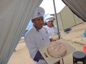 G Adventures certainly excelled in the kitchen on the Inca Trail... Baking cakes at 16,000ft!